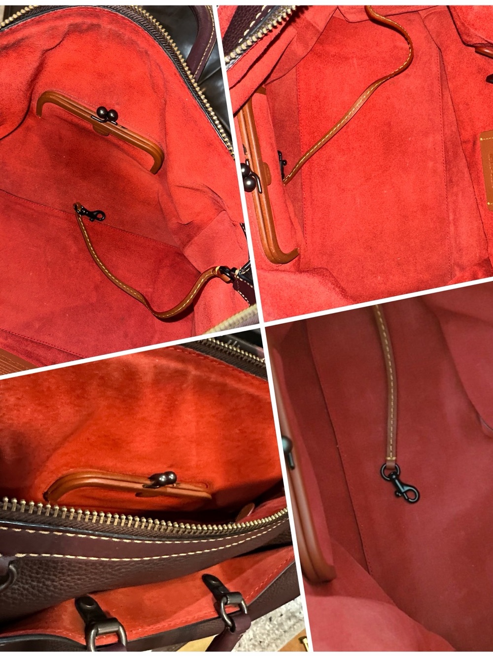 RESERVED - COACH 1941 Rogue 36 Satchel in Oxblood & Pewter w/Suede Interior HTF - Picture 15 of 17
